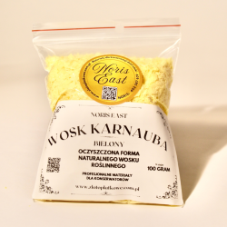 Wosk Karnauba, carnauba, bielony, jasnożółty, 100g, Noris East