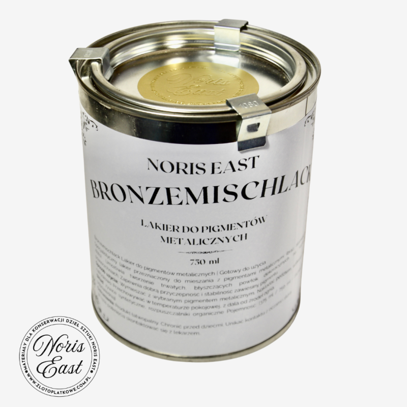 Bronzemischlack – Lakier do brązy i pigmentów metalicznych, Noris East.