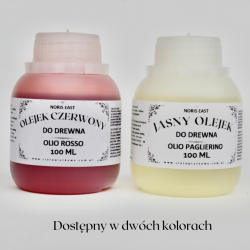 Olio Rosso – czerwony olejek do drewna, 100 ml, pielęgnacja, połysk, politura szelakowa