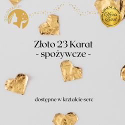 Złoto spożywcze 23 karat, złoto jadalne w pudrze, aplikator, Noris East