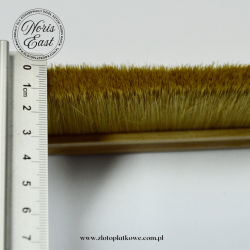 „Szczotka do pyłu z jasnym włosiem i drewnianym uchwytem 16,5 cm – narzędzie do pozłotnictwa i konserwacji dzieł sztuki.”