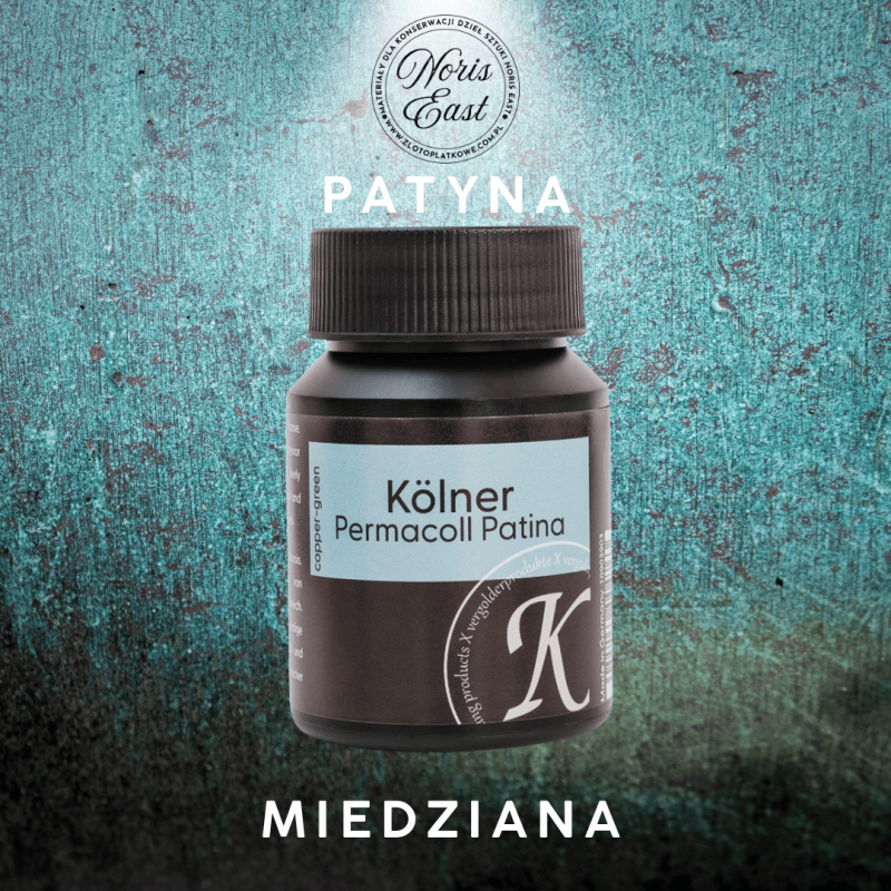 Permacoll Patina copper, miedziana patyna do złota płatkowego, srebra płatkowego i do szlagmetalu, miedzi Noris East