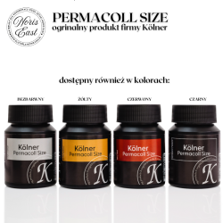Permacoll Size czerwony 100 ml, Klej do złocenia na wysoki połysk, gotowy do użycia. Kölner, Noris East, dostępne kolory
