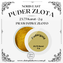 Puder ze złota Rosenoble 23,75 Karat, waga 2 g – do pozłotnictwa, konserwacji dzieł sztuki, dekoracji, Noris East