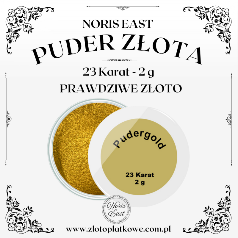 Puder złota 23K dukatowe, 2g, Noris East