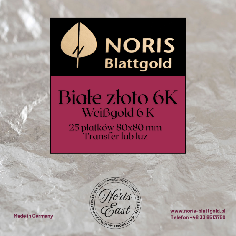 Białe złoto płatkowe / Weißgold 6 K TH14 – transfer / luz | Noris East