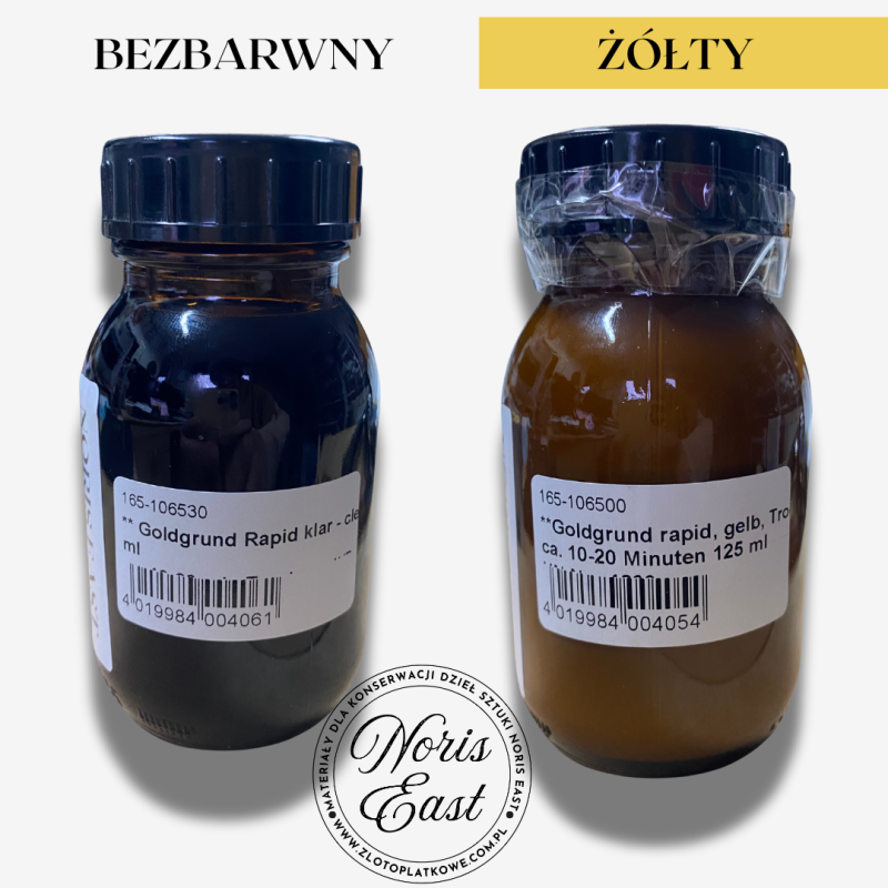 Noris East – Goldgrund Rapid bezbarwny lub żółty, szybkoschnący podkład do złocenia