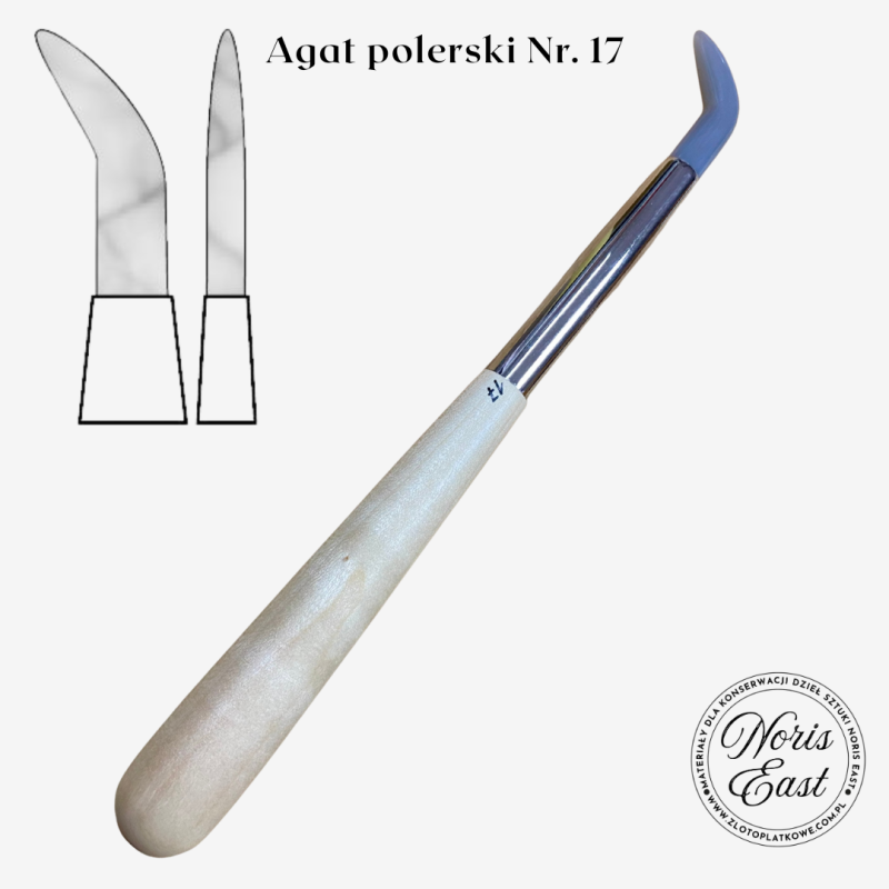 Agat polerski Nr. 17, pozłotnictwo Noris East