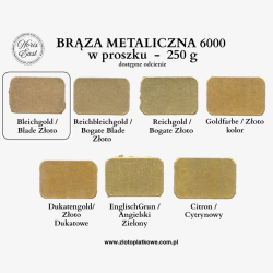 Brąza metaliczna 6000 w proszku – Blade Złoto – 250 g | Pigment metaliczny, Noris East