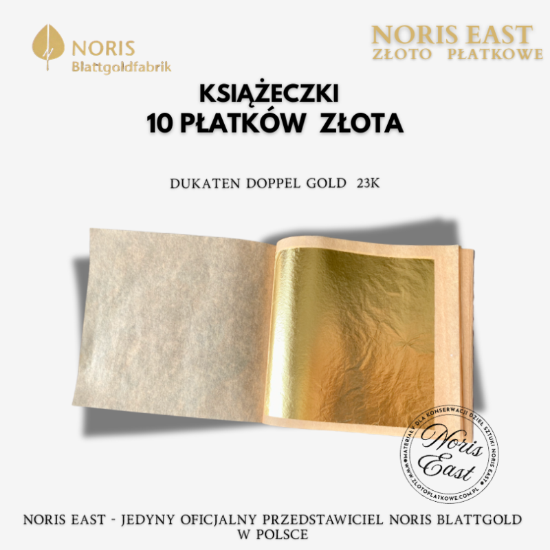 książeczki  
10 płatków  złota
dukaten DOPPEL GOLD  23K