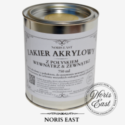Lakier akrylowy - zewnątrz & wewnątrz,  750ml - do szlagmetalu i złota płatkowego