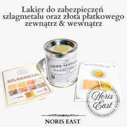 Lakier akrylowy - zewnątrz & wewnątrz,  750ml - do szlagmetalu i złota płatkowego