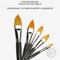 Kölner pędzel - syntetyczny włos, doskonały do mixtionów i lakierów