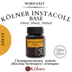 żółty lub bezbarwny INSTACOLL  BASE     w pojemnościach: 100ml, 500ml, 1000ml Kölner INSTACOLL SYSTEM 2 KOMPONENTY