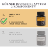 żółty lub bezbarwny INSTACOLL  BASE     w pojemnościach: 100ml, 500ml, 1000ml Kölner INSTACOLL SYSTEM 2 KOMPONENTY