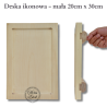 DESKA IKONOWA LIPOWA  mała - 20cm x 30cm, z kowczegiem,  z dębowymi szpongami  - grubość deski 2,5cm, Noris East