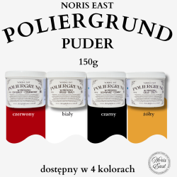 POLIERGRUND Puder 150g, noris east, czerwony, żółty, czarny, biały i czerwony, klej do złota