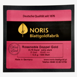 ROSENOBEL DOPPEL GOLD 23.75k  th~12.5g cieńkie złoto płatkowe, tanie złoto płatkowe, Noris Blattgold, Noris East
