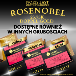 ZP02 złoto płatkowe podwójne Rosenobel 23.75 karat,  th18 /  Rosenoble Doppel Gold 23 3/4 K th 18