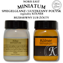 KÖLNER miniatum Spiegelglanz Lustrzany połysk
Bezbarwny lub Żółty klej do złota płatkowego, Noris East
