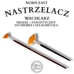 PĘDZEL NASTRZELACZ WACHLARZ  – syntetyczny do srebra i szlagmetalu Noris East pozłotnictwo