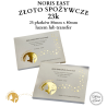 Złoto płatkowe spożywcze 23 Karat, 25 płatków 80mm x 80mm - luzem lub transfer, złoto jadalne, Noris East, pozLotnictwo