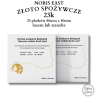 Złoto płatkowe spożywcze 23 Karat, 25 płatków 50mm x 50mm - luzem lub transfer, NORIS EAST POZŁOTNICTWO, ZŁOTO JADALNE