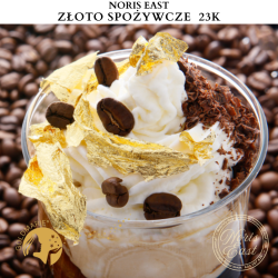 Złoto płatkowe spożywcze 23 Karat, 10 płatków 80mm x 80mm - luzem lub transfer, Noris East pozłotnictwo