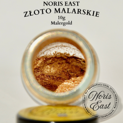 ZŁOTO MALARSKIE 23,75k – MALERGOLD – POZŁACANY PROSZEK METALU | 10 g, Noris East pozlotnictwo