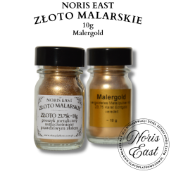 ZŁOTO MALARSKIE 23,75k – MALERGOLD – POZŁACANY PROSZEK METALU | 10 g, Noris East pozlotnictwo