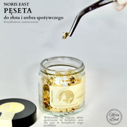pęseta noris east, GoldFood, stal nierdzewna, Specjalna pęseta do podnoszenie złota i srebra spożywczego, złoto i srebro jadalne