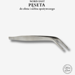 pęseta noris east, GoldFood, stal nierdzewna, Specjalna pęseta do podnoszenie złota i srebra spożywczego, złoto i srebro jadalne