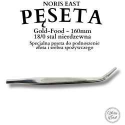 pęseta noris east, GoldFood, stal nierdzewna, Specjalna pęseta do podnoszenie złota i srebra spożywczego, złoto i srebro jadalne