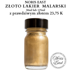 Złoty lakier malarski z prawdziwym złotem 23,75 K, POZŁOTNICTWO Noris East