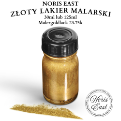 Złoty lakier malarski z prawdziwym złotem 23,75 K, POZŁOTNICTWO Noris East