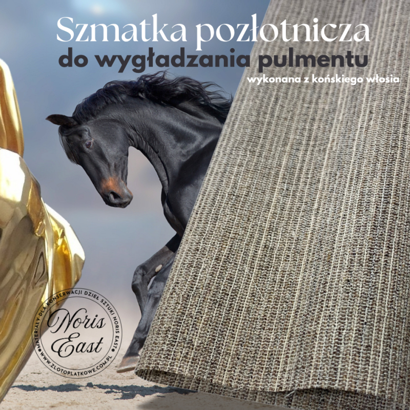 szmatka pozłotnicza, wykonana z  końskiego włosia, Noris East