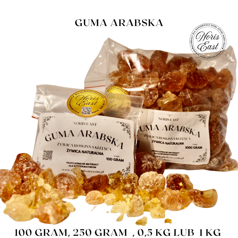 Guma Arabska, Noris East, naturalna żywica, żywica roślinna klejąca, żywica dla konserwatorów