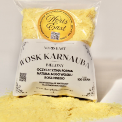Wosk Karnauba, carnauba, bielony, jasnożółty, 100g, Noris East